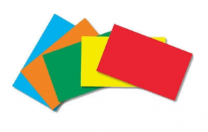 colored note cards
